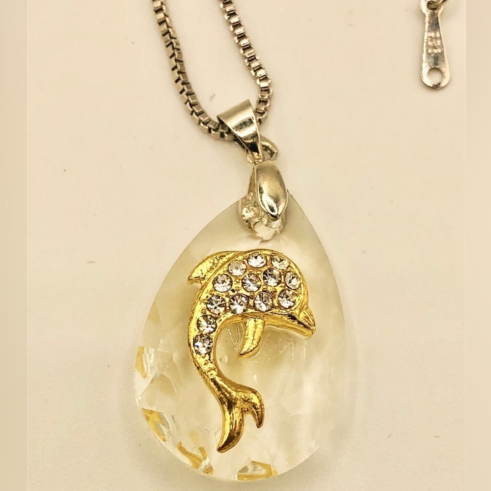 Gold and Silver Dolphin Necklace